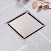 4 Inch Brass Square Shower Floor Drain with Tile Insert Grate Removable Cover Hair Catcher Strainer,Anti Clogging and Odor,Nickel