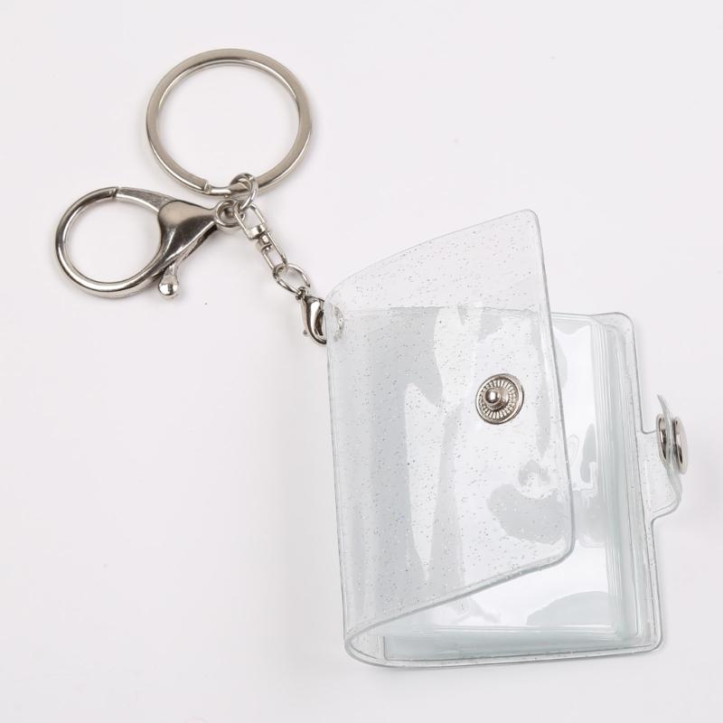 8 Pages Mini Photo Album Keychain Instant Picture Album Pendant Photo Storage Interstitial Pocket Keyring Lover Memory