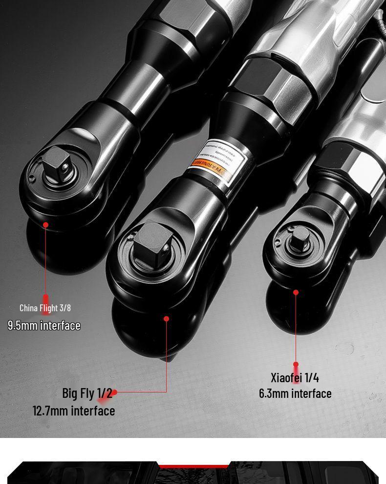 Industrial Grade High Torque Two-Way Pneumatic Ratchet Wrench - Compact Air Impact Tool for Auto Repair