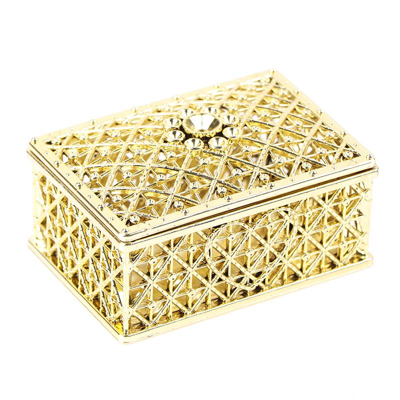 Plastová dutá zlatá fóliová bonboniéra Čokoládové darčekové krabičky Svadobná krabička