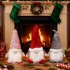 Christmas Gnome Decorations 12 Inch Sequin Gnomes Doll Plush Ornaments Christmas Gift for Holiday Party Xmas Tree New Year Decor