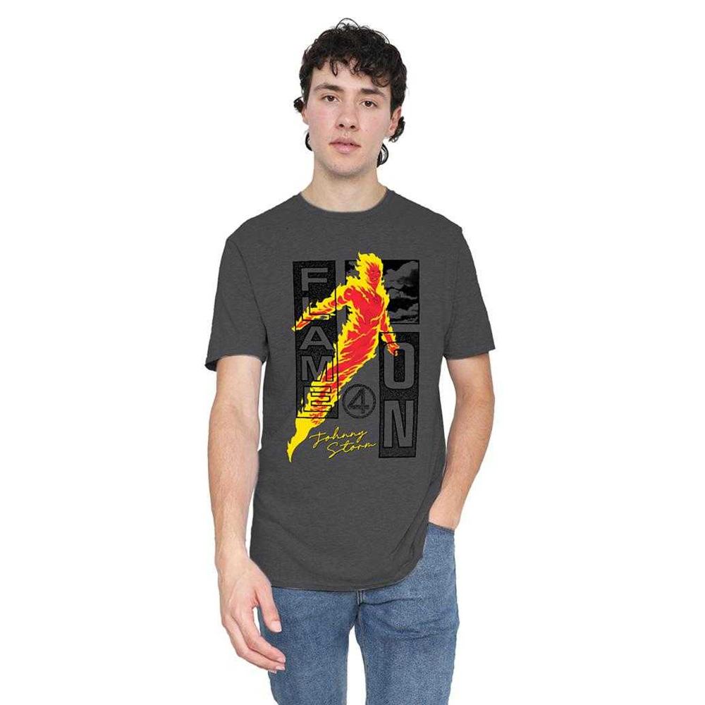 Fantastic Four Unisex Adult Flame On Trend Johnny T-Shirt
