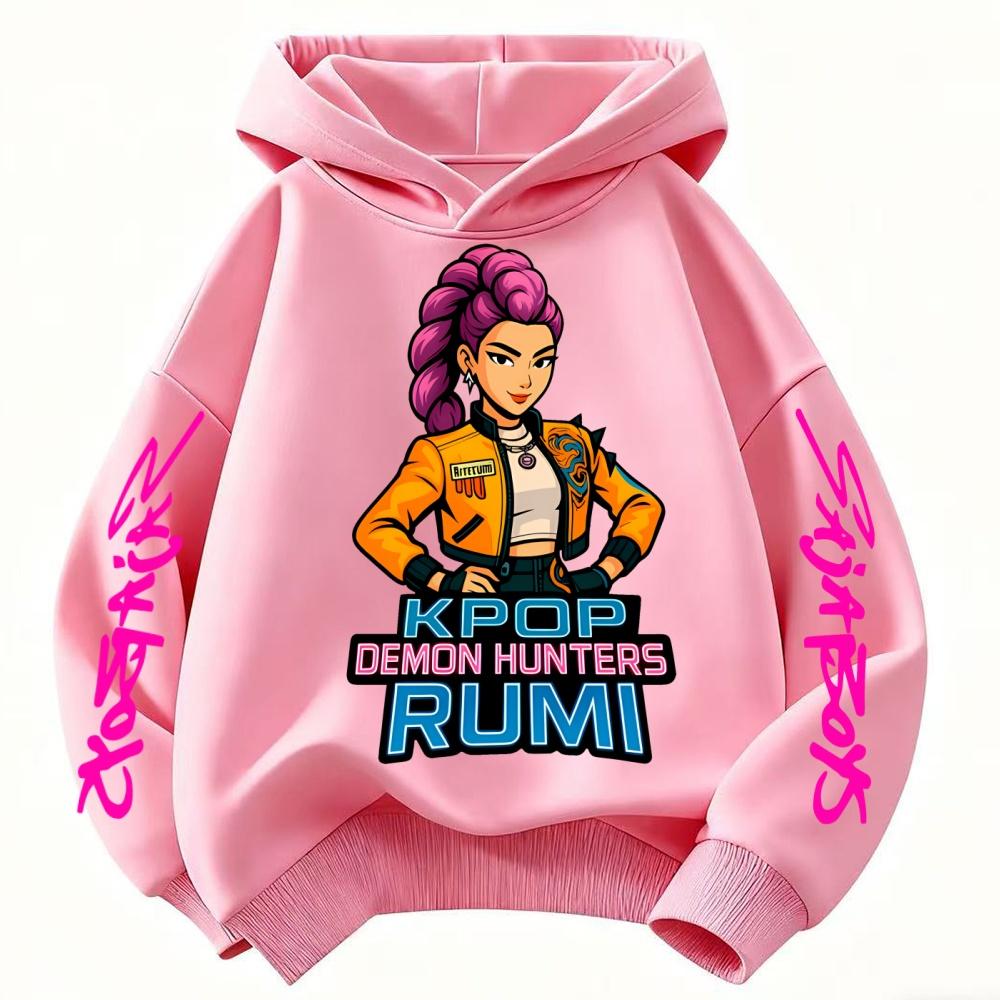 K-POP Demon Hunters Cartoon Hoodie for Kids Super Soft and Comfy Join the Global Trend in This Fun Pullover!