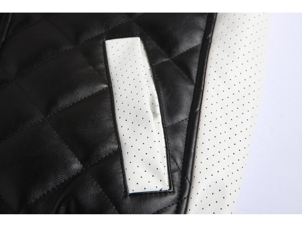 2016 Autumn/Winter Men's European Stand-up Collar Motorcycle Leather Jacket Plus Size Fashion.