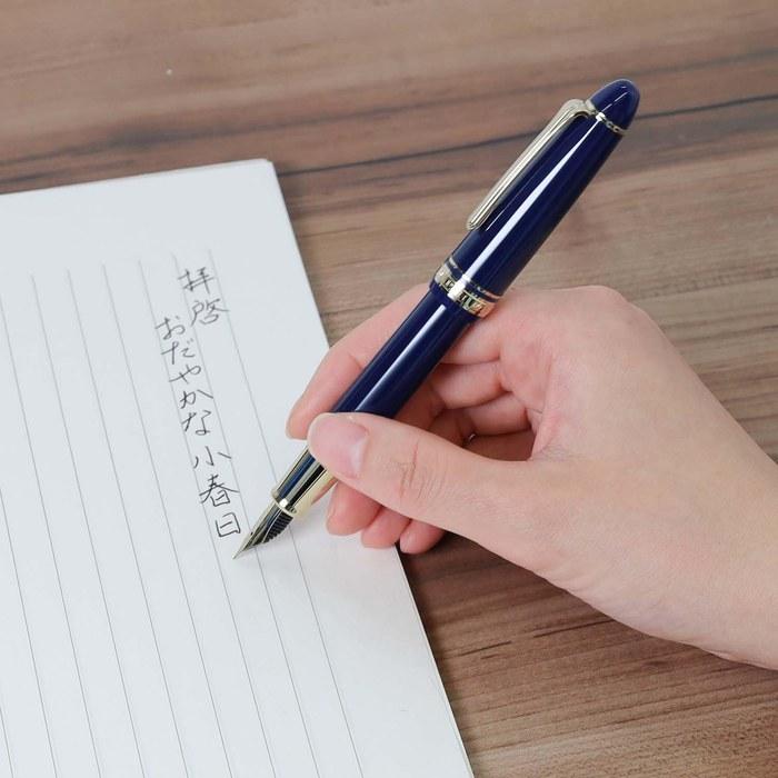 Sailor Profit Casual L Stable Gold Trim Fountain Pen Clear Blue Japan Extra Fine 11-0825-140