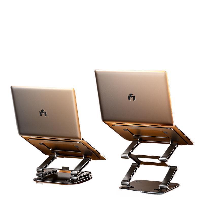 Carbon Steel Adjustable Laptop Stand - Three-Layer Riser for Desktop, Neck Support