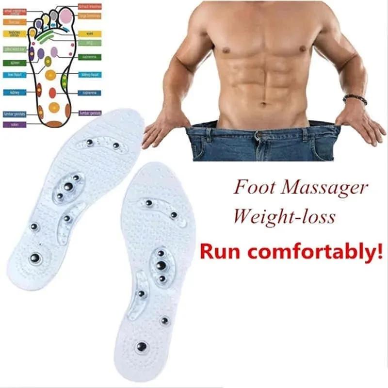 Acupressure On Foot Shoes Insole Magnet Massage Silicone Insoles for Medical Men Increase Time Women Lose Weight Shoe Sole