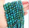 30pcs Natural Stone Beads Blue Tiger Eye Agate Turquoise Rose Quartz Lapis Jade Opal Round Loose Beads for Jewelry Making DIY Bracelet 6mm