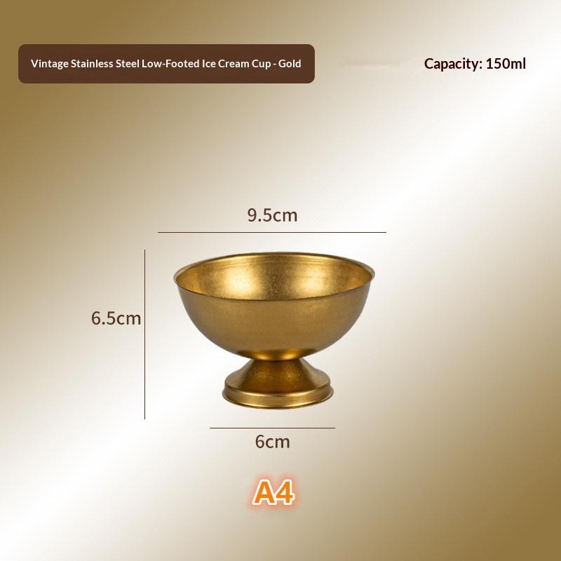 Multipurpose Stainless Steel Goblet for Serving Ice Cream and Fruit Desserts