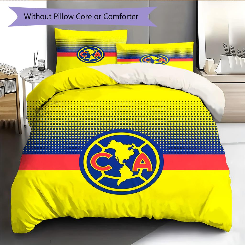Club América Pattern Bedding Quilt Set Home Decoration Gift (1 * duvet cover + 2 * pillowcase without core)
