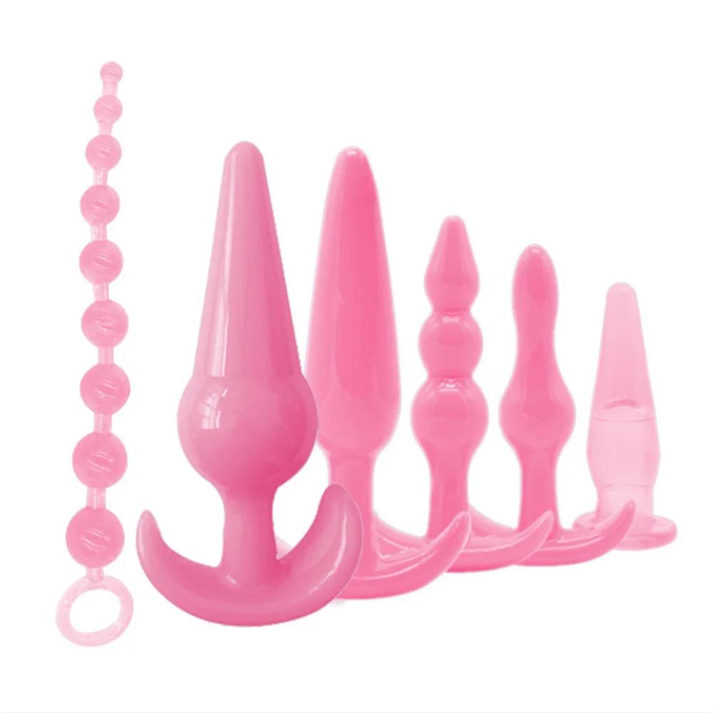 8 Stück/Set Weiches Silikon Buttplug Dildo Masturbation Analplug Vaginalplug Für Frauen Männer Analtrainer Für Paare Masturbieren