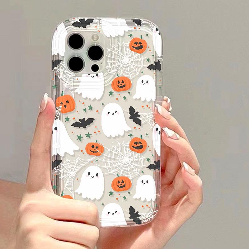 

iPhone17 Halloween Ghost Drop-proof Airbag Phone Case for Apple 16Pro, 14/15, 13th Gen iPhone XS Max
