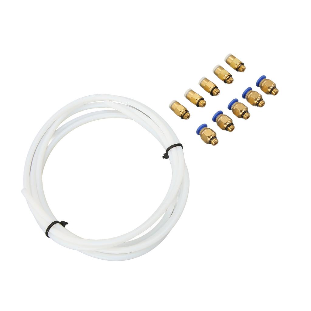 PTFE Tubing with PC4 M6 KJH04 M6 Pneumatic Fittings for 1.75MM Filament PLA ABS for 3D Printer