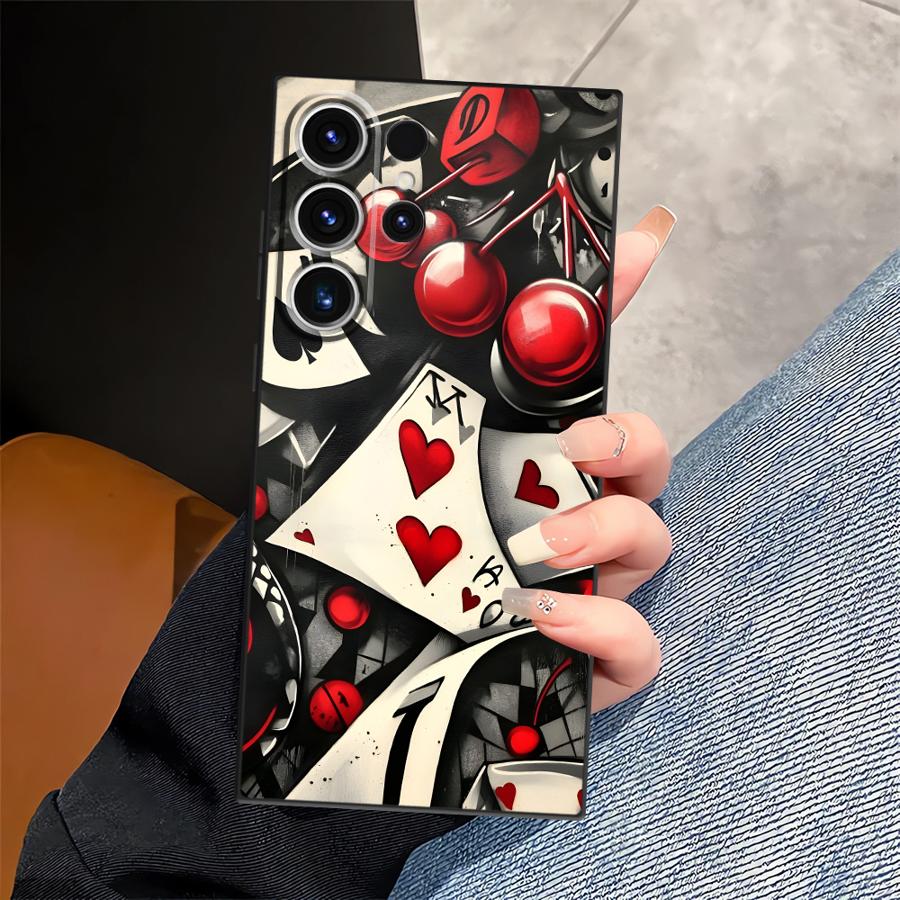 

Чехол для Samsung Galaxy S26 Ultra S24 S10 S9 S21 FE S23 S20 Ultra Note 20 8 9 10 S25 Plus Funda Чехол для телефона Покер Гриб Galaxy S9