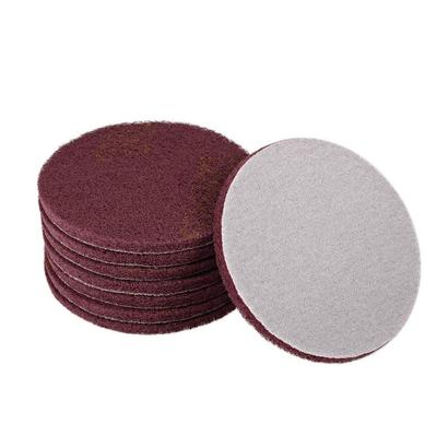 100 Pcs 5inch(125mm) 320 GritScrubber Scouring Pads Drill Scuffing Disc Hoop and Loop Surface Conditioning Disc