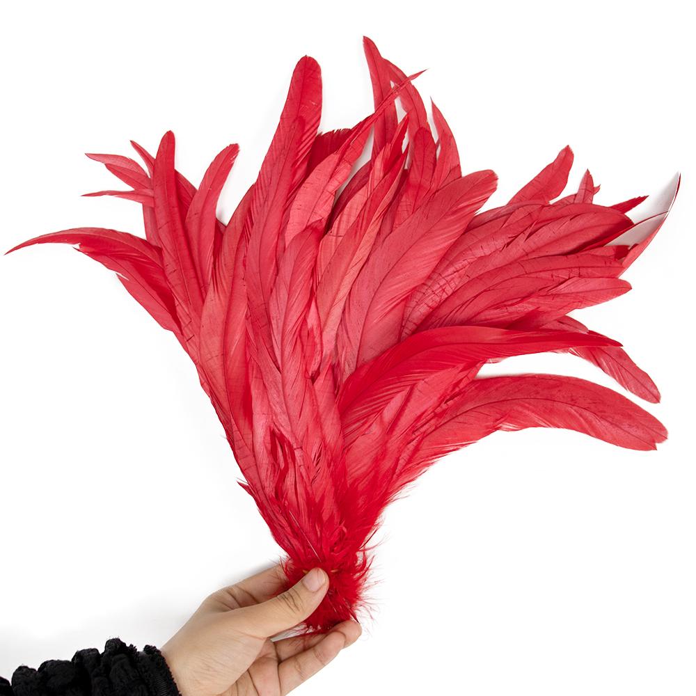 50/100 Stück 25-30cm Hahnenfeder Hochzeitsbasteln DIY Naturfeder Handarbeit Party Feder Karneval Kopfschmuck Dekoration