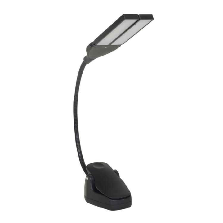 Flexibles LED Klemmleselicht LED Notenpultleuchte Lampe mit 2 Lampen