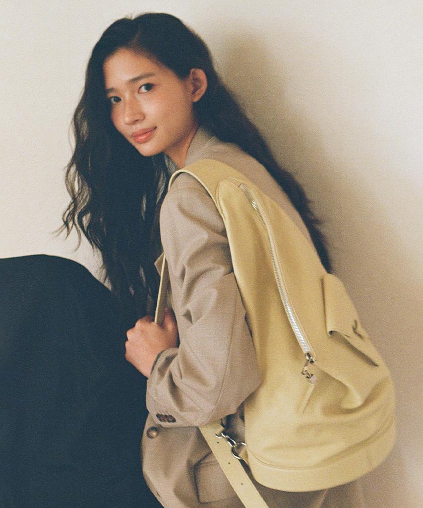 Nutnut Pocket Leather Sling Bag - Yellow