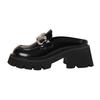 Baotou half slippers women wear summer lazy slippers cool slippers thick heel platform loafers