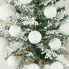 4-10cm Bola de Natal Branca Enfeite Pendente para Árvore de Natal Bolas Redondas de Espuma Artesanato DIY Decoração de Natal para Casa Ano Novo