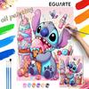Stitch Eating Ice Cream Oil Paint By Numbers Hand Painting Kit. Home Decor Gift