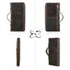 CONTACT'S Genuine Leather Men Handbag Passport Cover Card Holder Pen Slot Family Travel Passport Clutch Bag
