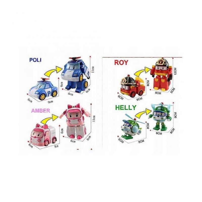 Robocar Roy Helly Poli Amber Σετ 6 Τεμαχίων Συστήνω