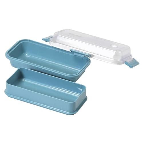 Pearl Metal Lunch Box, Rectangular, Made in Japan, Home Label, Nile Blue, DC-6023