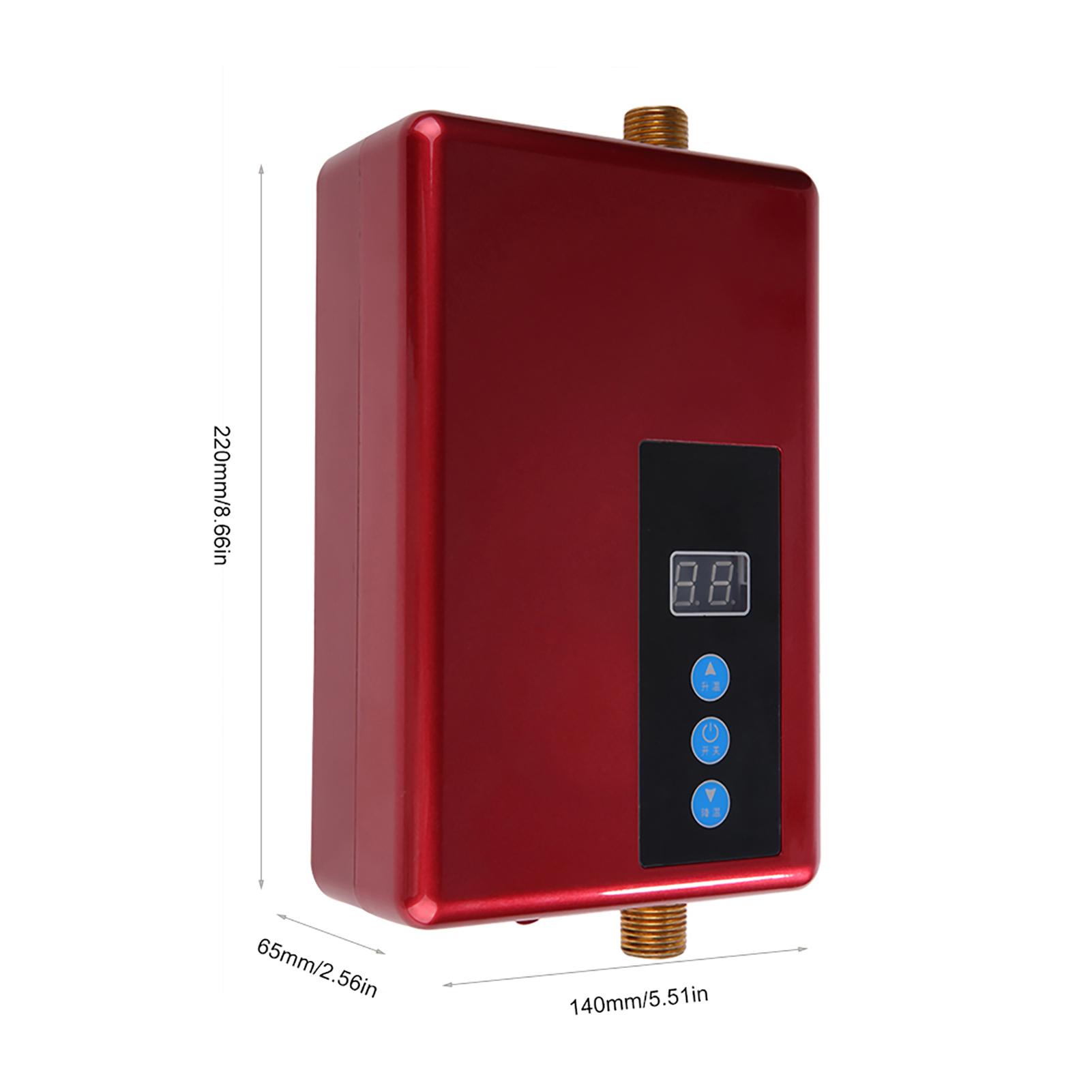 220V 5.5KW Mini Instant Electric Water Heater Tankless Shower Hot Water System Kitchen Hot Water System 220V Water Heater красный