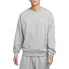Nike Solo Swoosh Solid Color Crew Neck Casual Loose Long Sleeve Sweatshirt Men sweatshirt Gray DX0812-063