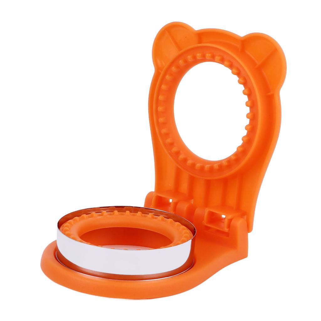 Sandwich Cutter Mold Manual Cake Bread Cutter Sealer Tool Round for Kitchen Cooking Orange