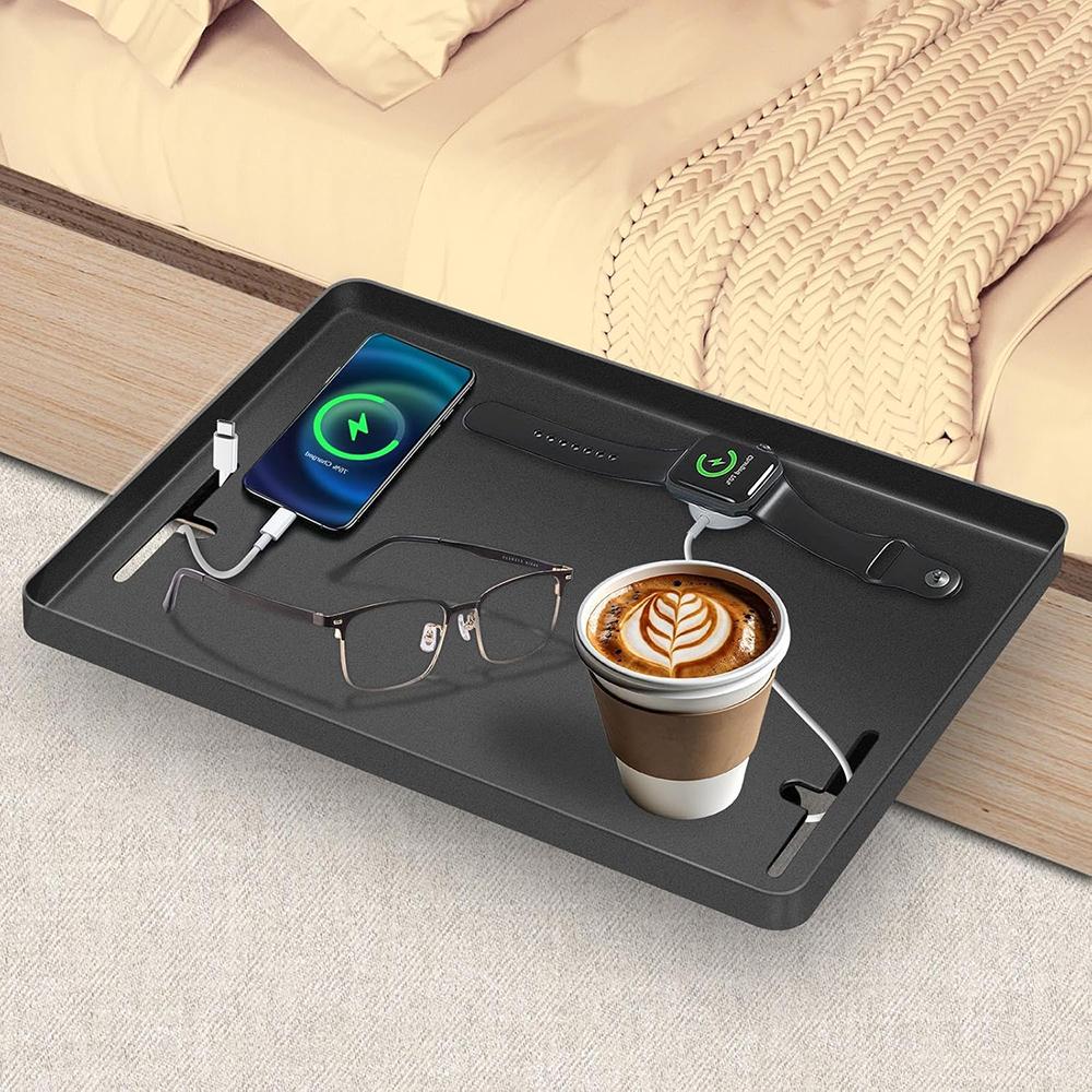 Nachttischablage Nachttischablage Organizer Tischaufbewahrung und -organisation rechteckiges Tablett Haushaltsgebrauch