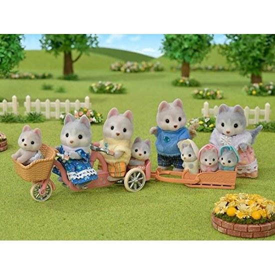 Sylvanian Families Dolls Husky Family FS-41 Friendly Cycling Set - Siblings DF-15Set Purchase