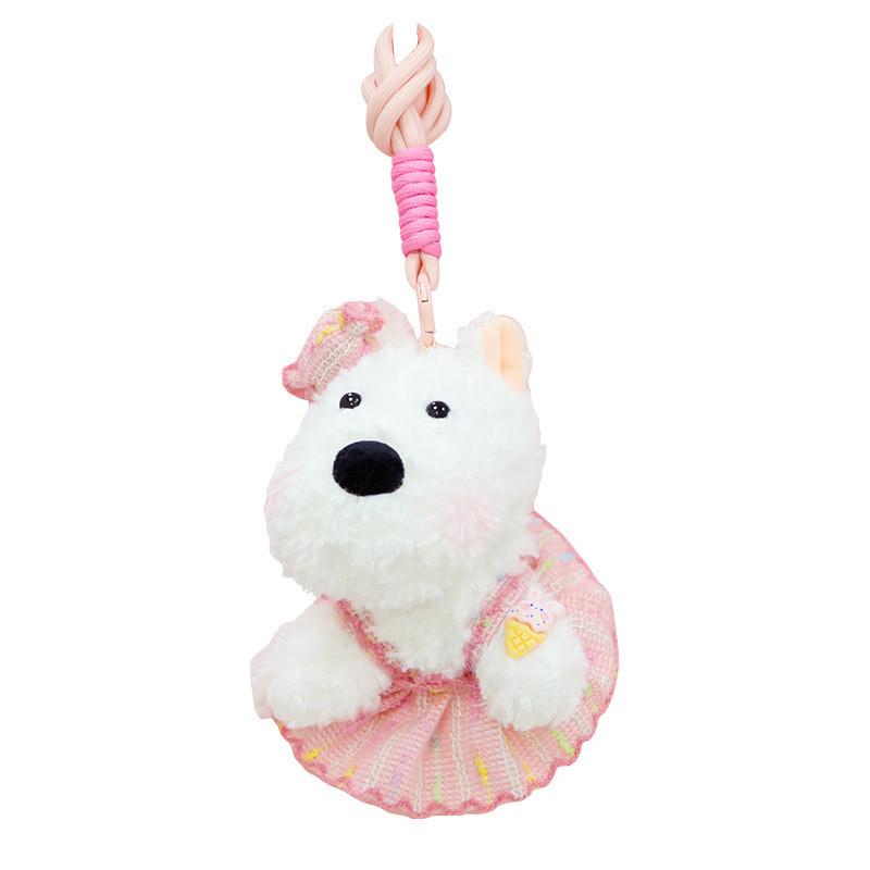 Highland Terrier West Dog Plush Keychain Toy Bag Pendant Decoration Gifts Kids