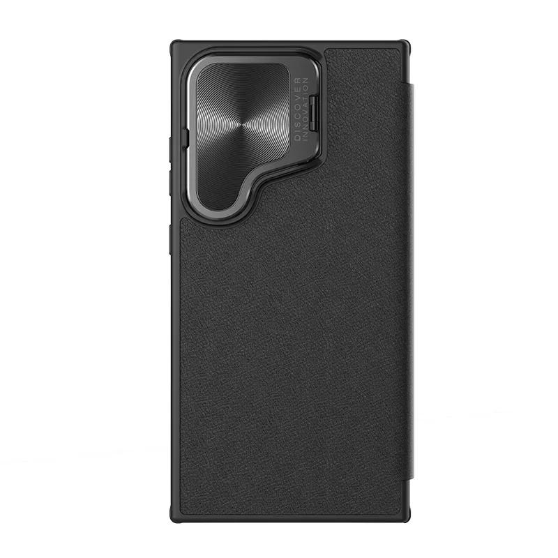 Nillkin Hülle für Samsung Galaxy Flip Lederhülle Schiebefach für Kamera Rückseitenhalter Hülle For Galaxy S24 Ultra