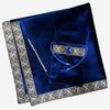 RainbowOcean Tarot Tarot Card Pouch with Crystal Premium Thick Large Cloth, Charm, 3-Piece Set, Velvet, (Blue)