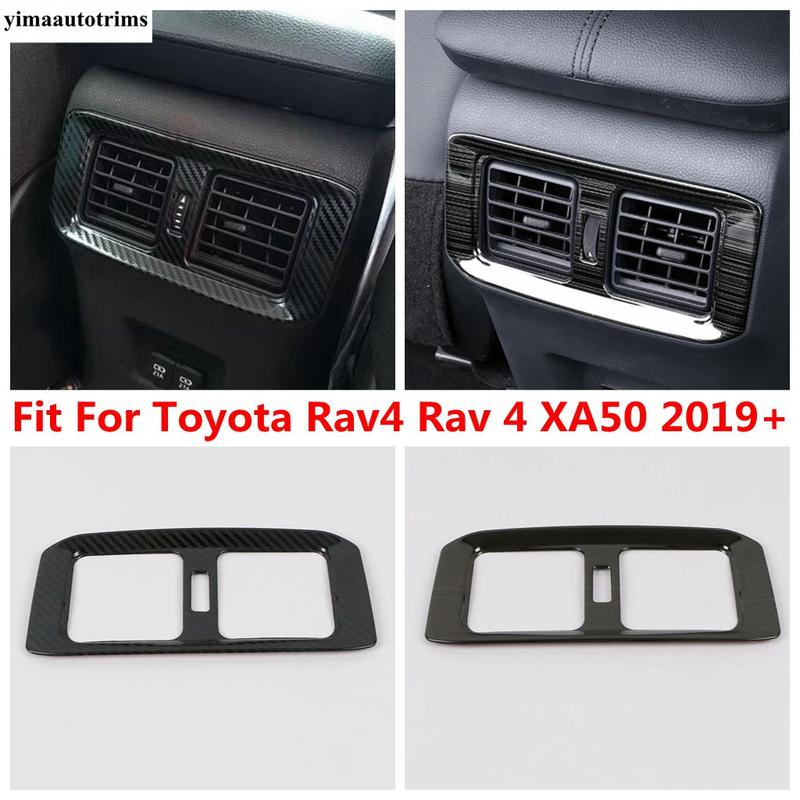 Capac Ventilație Aer Condiționat Spate Mașină Accesorii din Oțel Inoxidabil Pentru Toyota RAV4 XA50 2024 Hibrid