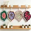 Soft Leaf Hand Towel Hanging Kitchen Handkerchief Portable Cleaning Towel  for Bathroom Kitchen
