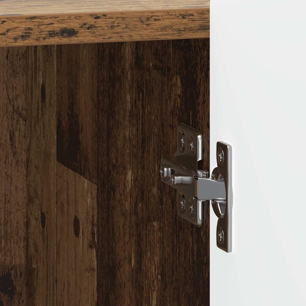 Nightstand Reclaimed Wood Look 43 x 34.5 x 52 cm Engineered Wood