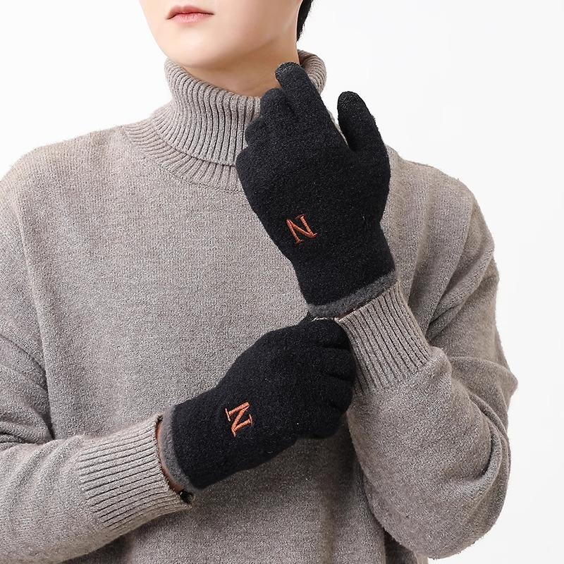 

Male cycling fleece thickened windproof wool versatile trendy day riding