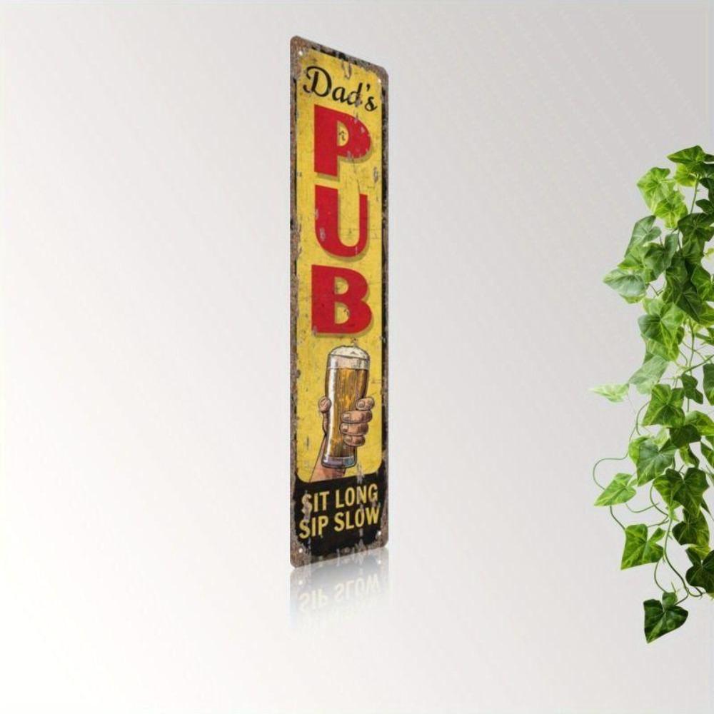 Retro Metal Wall Art for Home Office Beer Bar Decor