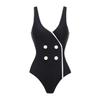1011 European and American swimwear new black high-end one-piece swimsuit female explosion