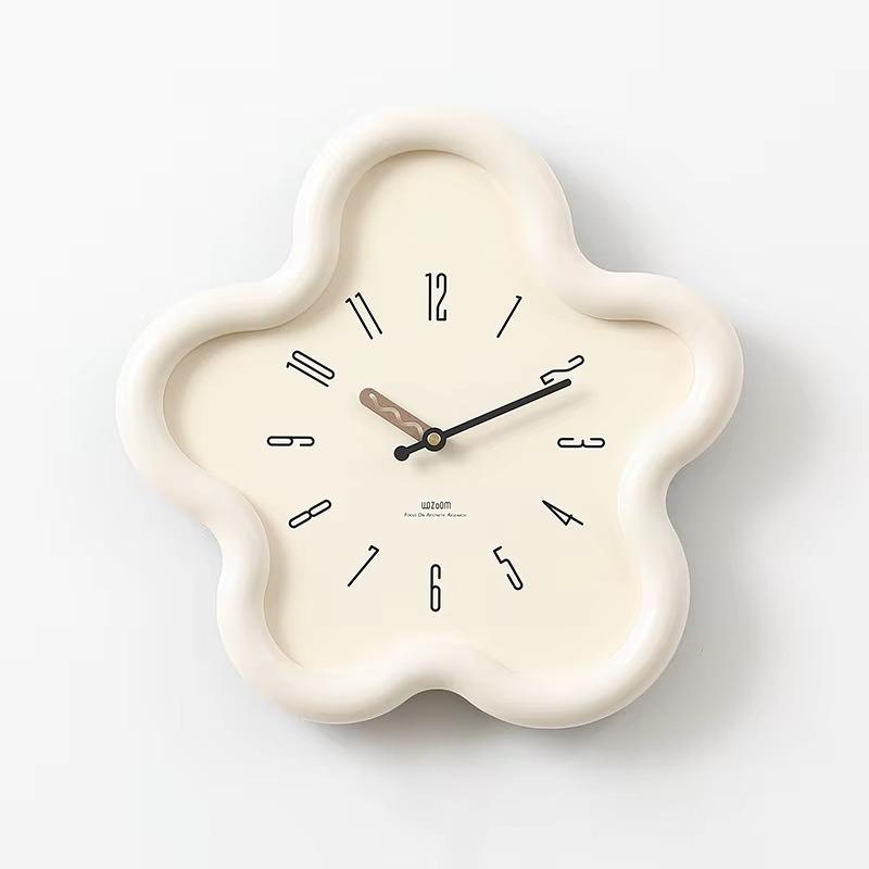 14inch Aesthetic Flower Pendulum Wall Clock Silent Modern Nordic Living Room Decor Creative Art Watch Gift