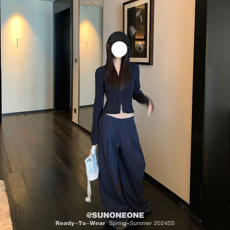 

Серые спортивные штаны для женщин, осенние новые мешковатые модные спортивные штаны большого размера, черные брюки для женщин, джоггеры, уличная одежда M темно-синий