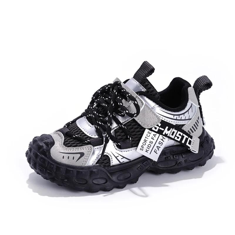 

Детские кроссовки для мальчиков, массивные, нескользящие, кроссовки для девочек, модные, сетчатые, дышащие, детские, повседневные, школьные, баскетбольные, универсальные 37 чёрный