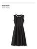 Early Autumn Light Luxury Hepburn-Style Sleeveless Waist-Hugging Dress for Women