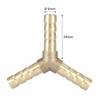 4pcs Union Adapter 3-Way Barbed Fitting Brass Material Y Shaped Fitting  Fluid Transfer