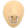 Glatte Scharnier-Segment-Creole aus Edelstahl 00G Große Größe Septum Clicker BCR PA Piercing Nasenring Ohrdehner Gewichte
