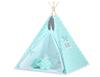 Tipi Tent for Children + Feather Pendants - Morocco Mint