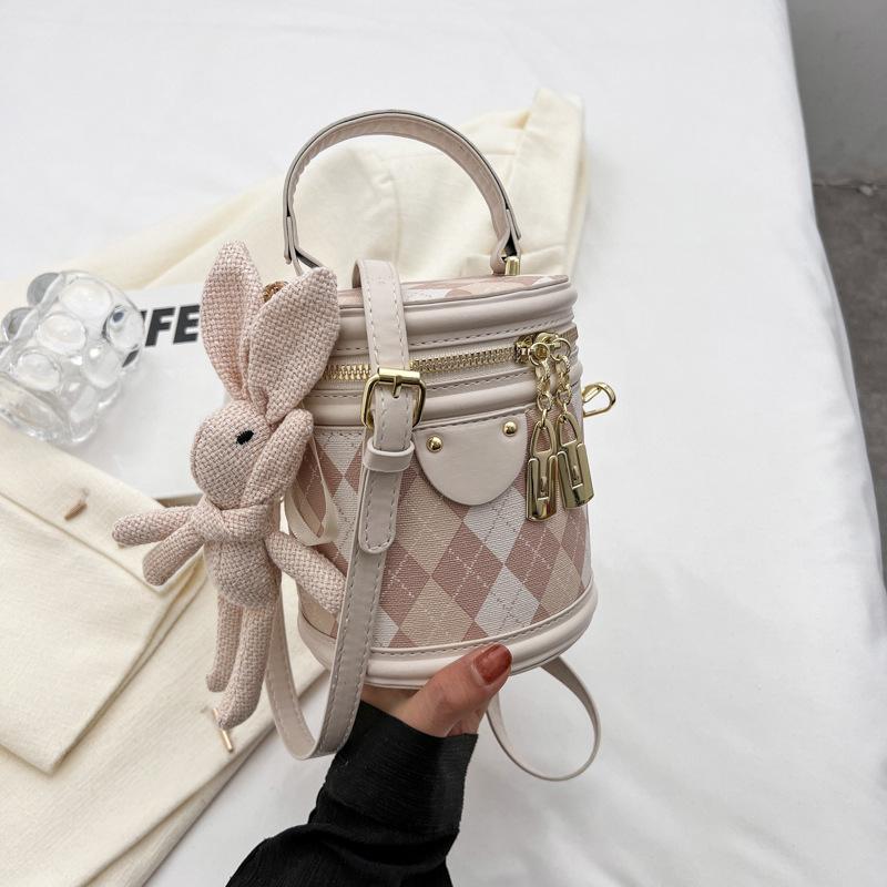 

Цилиндрическая женская сумка Новая модная сумка-мессенджер Сумка-тоут Женская 14*16*13CM